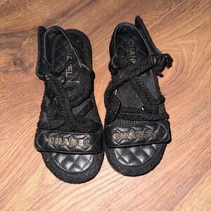 Black Chanel sandals